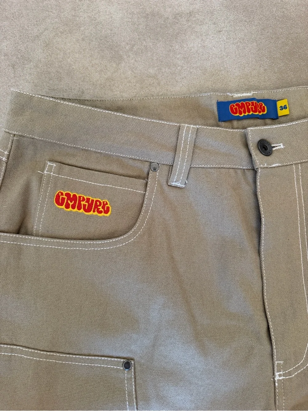 Empyre Double Knee Khaki Canvas Skate Pants